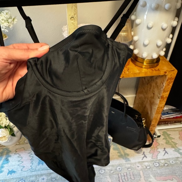 J. Crew Black Strappy Bodysuit NWT - Picture 2 of 5